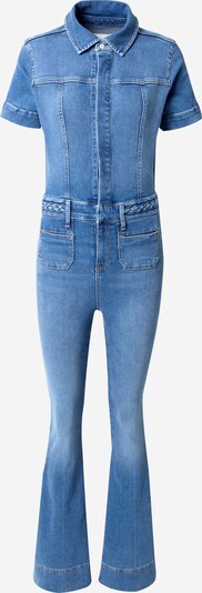 River Island Jumpsuit '70S' i blå denim, Produktvisning