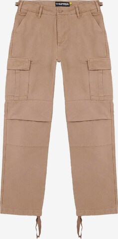 IUTER Cargo Pants in Brown: front