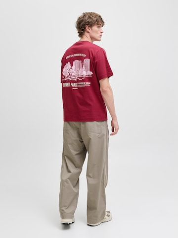 JACK & JONES Тениска 'JORYORK' в червено