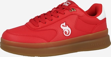 Sneaker low 'COURTSIDE - CALI DUDEZ' de la SKECHERS pe roșu: față
