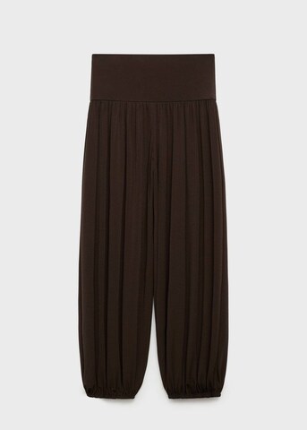 MANGO Tapered Harem Pants in Brown