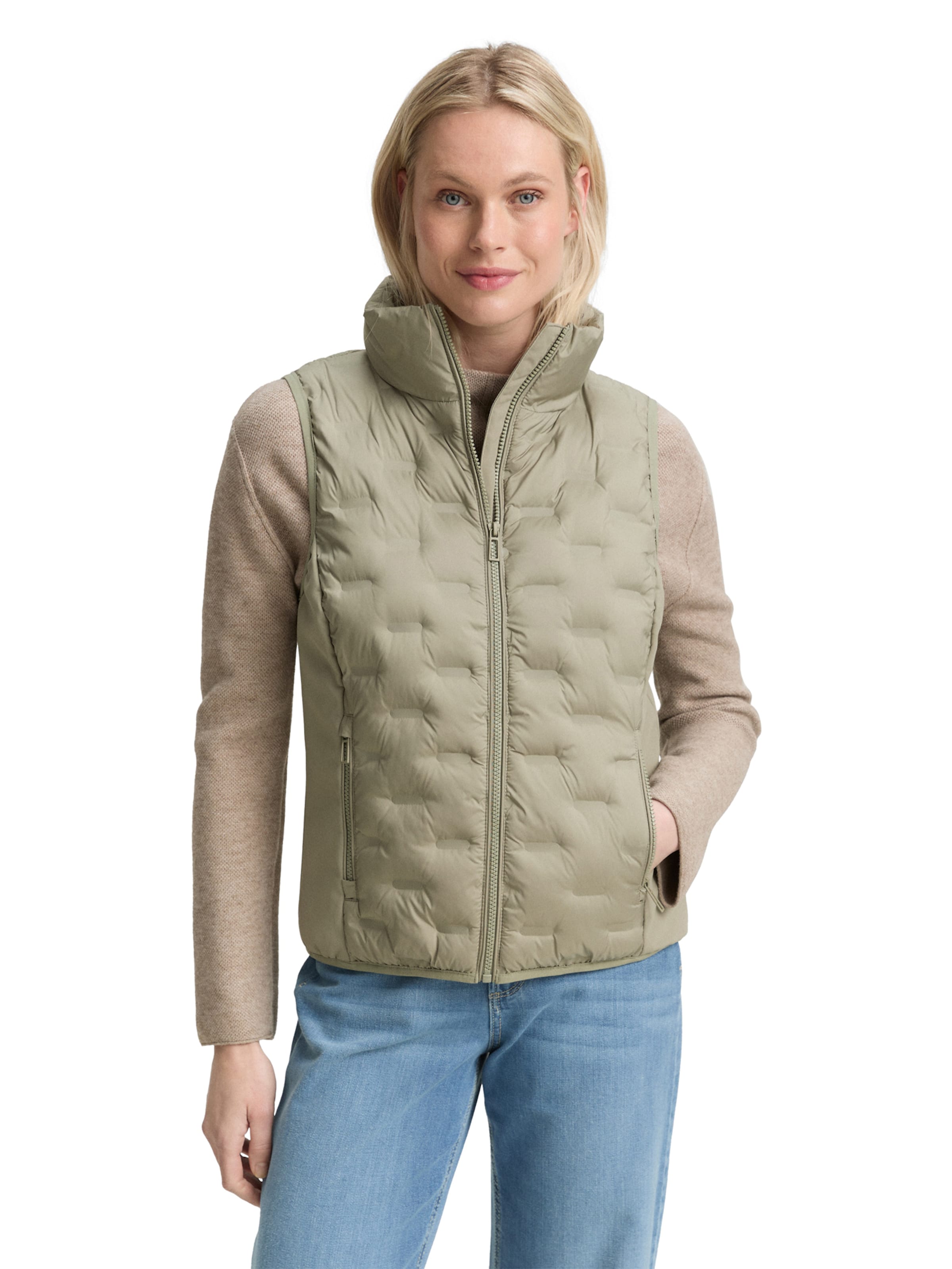 TOM TAILOR Γιλέκο σε πράσινο: μπροστά