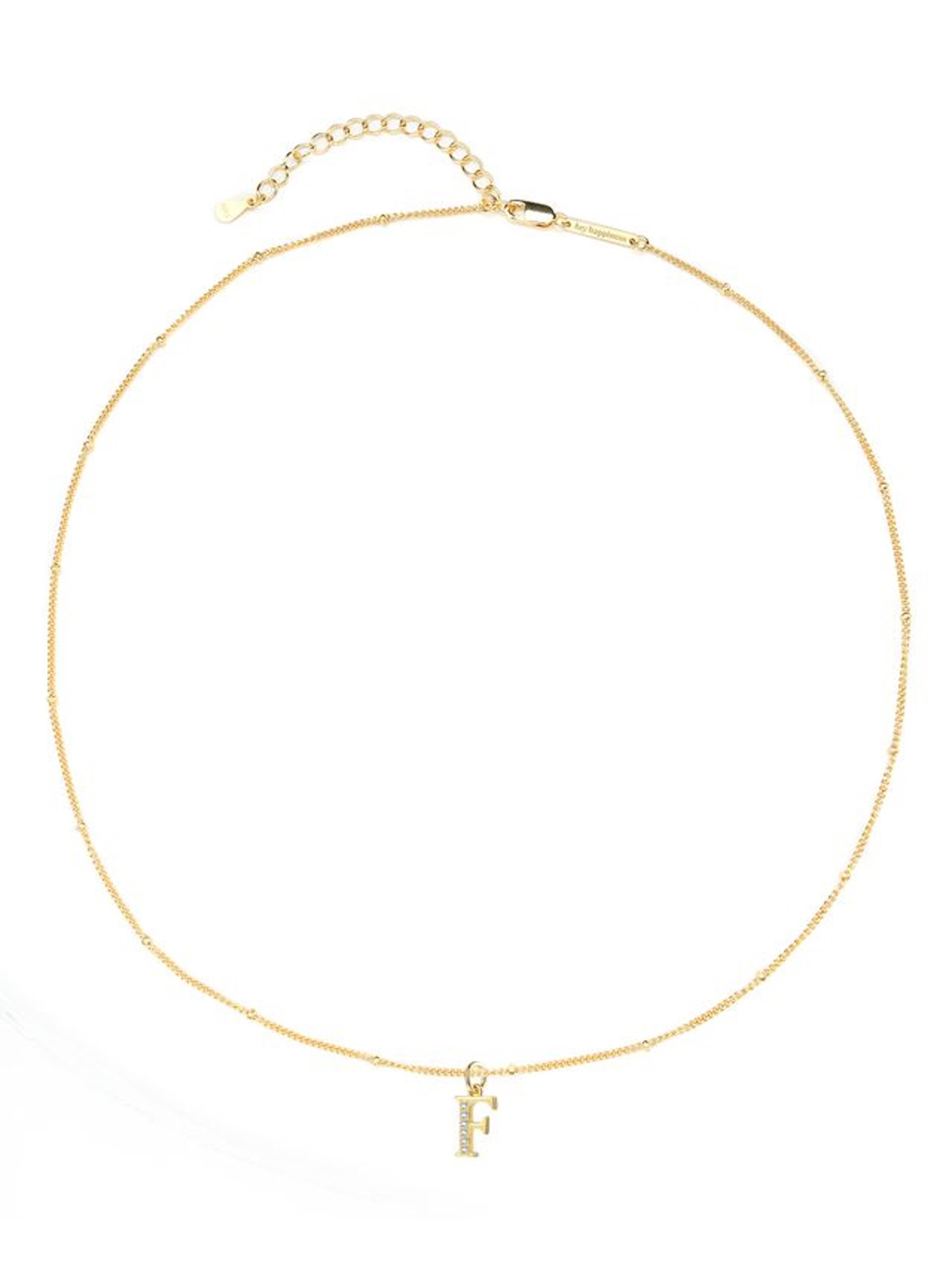 Hey Happiness - Cadena 'Letter F' en oro