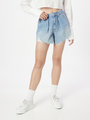 TOPSHOP Regular Shorts in Blau: predná strana