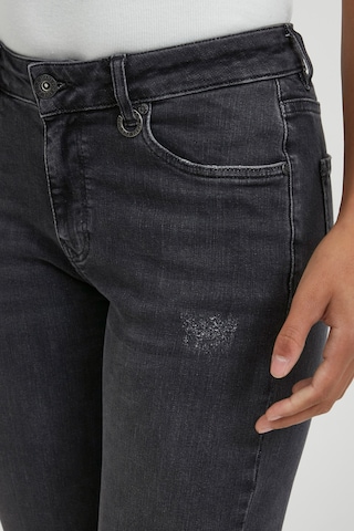PULZ Jeans Regular 5-Pocket-Jeans 'PZEMMA' in Grau