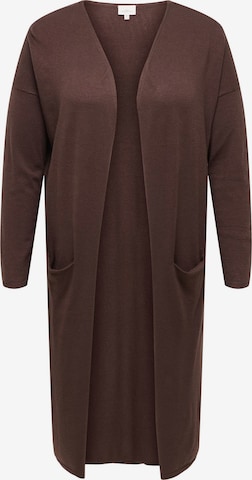 ONLY Carmakoma Вязаная кофта 'CARNew Esly' в Коричневый: спереди