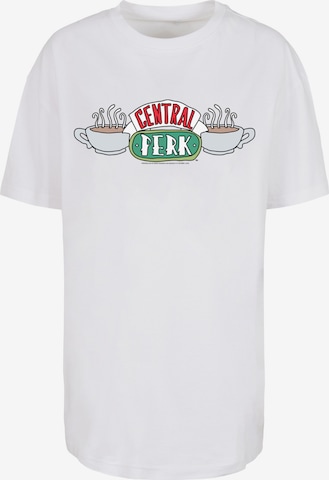 F4NT4STIC Shirt 'Friends TV Serie Central Perk Sketch' in Wit: voorkant