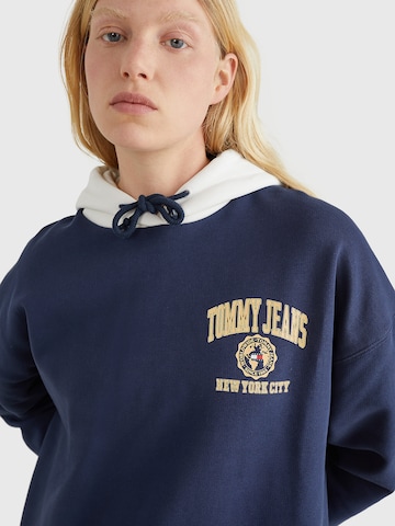 Tommy Jeans Mikina – modrá