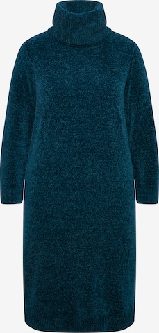 Ulla Popken Strickkleid in Blau: Vorderseite