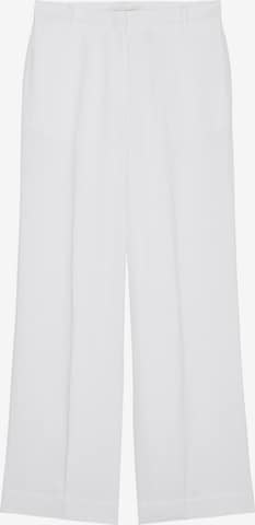 Marc O'Polo Loosefit Pantalon in Wit: voorkant