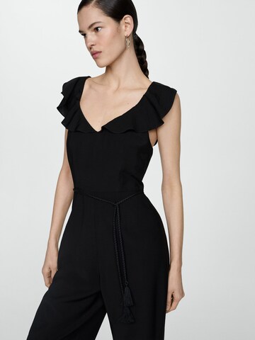 MANGO Jumpsuit 'TRINIDAD' in Zwart: voorkant