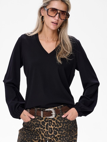 Blue Shadow Bluse 'Liczi'‌‌‌‌ in Schwarz: Vorderseite