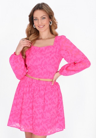 Chemisier 'Festive' faina en rose : devant