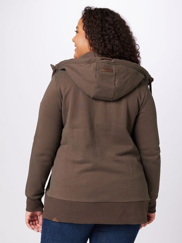 Ragwear Plus Zip-Up Hoodie 'NESKA' in Brown