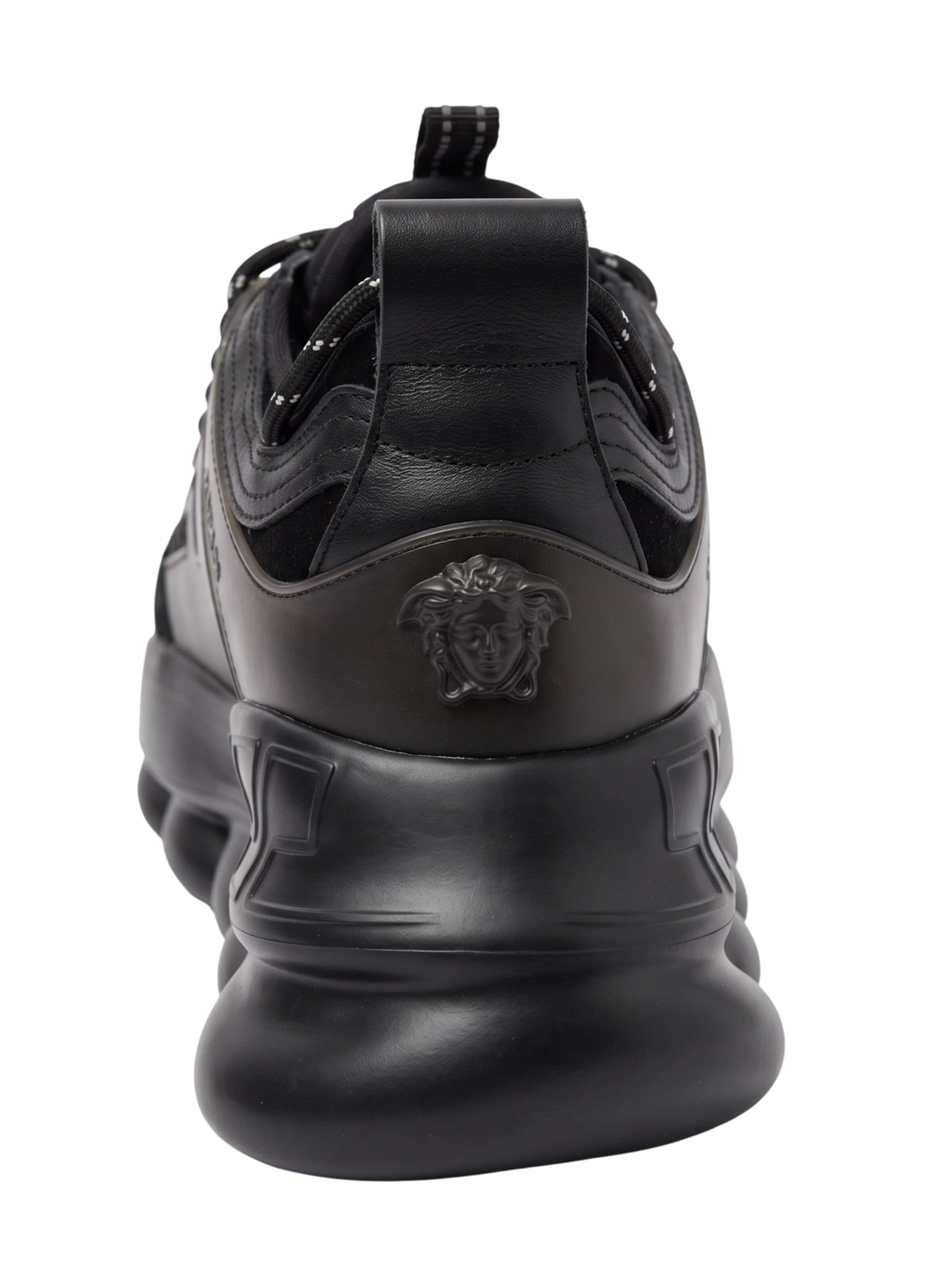 Baskets basses 'Versace Chain Reaction Low Top Sneaker Herren Schwarz' VERSACE en noir