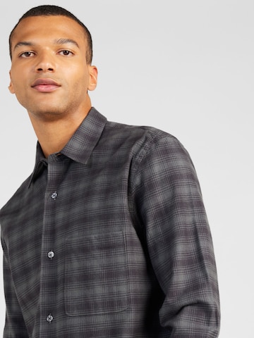 MADS NORGAARD COPENHAGEN Regular fit Button Up Shirt 'Malte' in Grey