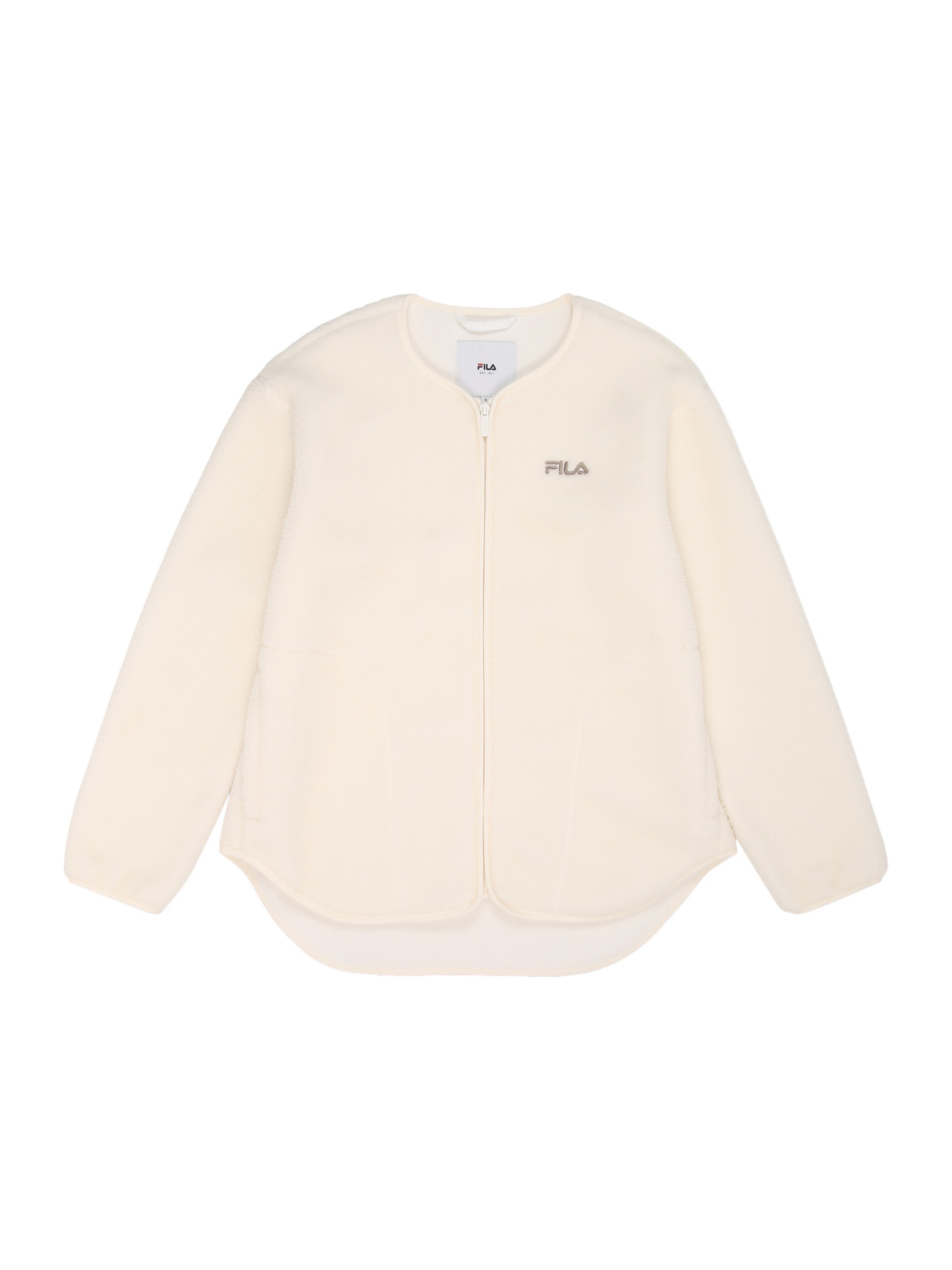 FILA Fleecejakke 'Cassiano' i hvid: forside