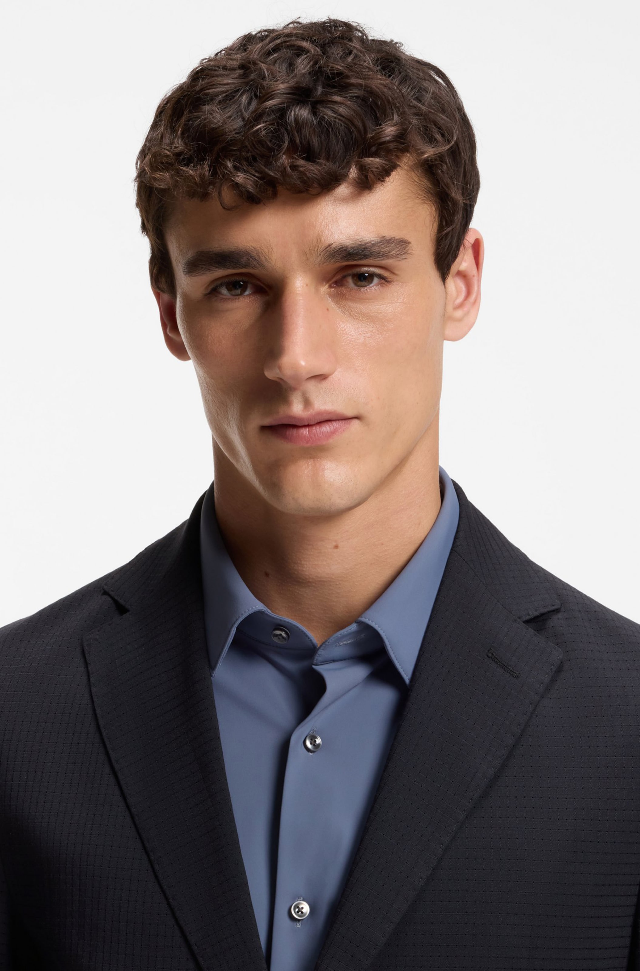 BOSS Regular Fit Businesshemd in Blau