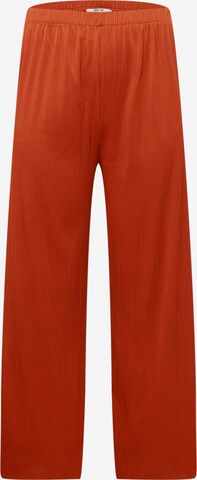 Loosefit Pantalon 'Inka' ABOUT YOU Curvy en marron : devant