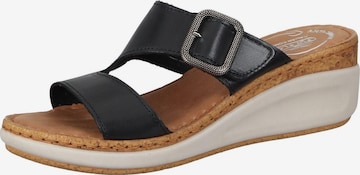 FLY FLOT Pantolette in Schwarz: Vorderseite