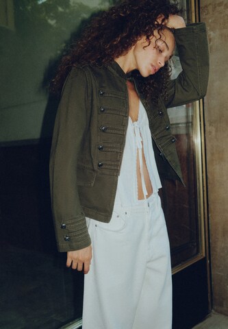 Pull&Bear Prehodna jakna | zelena barva