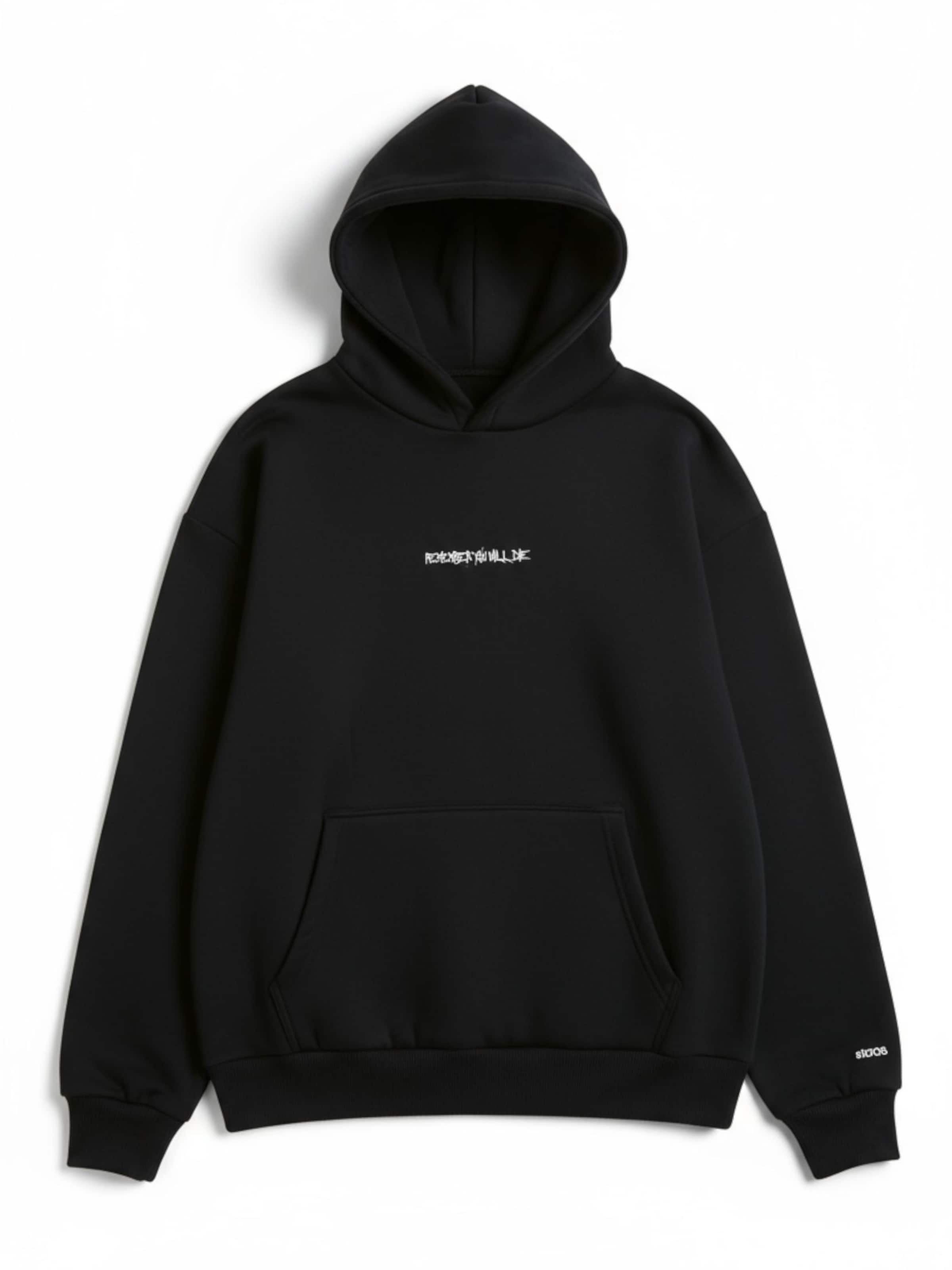 Remember you will die Sweatshirt 'Kreuz' in Black: front