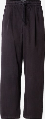 TOPMANWide Leg/ Široke nogavice Hlače s naborima - crna boja: prednji dio