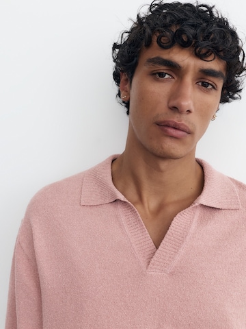 Pull&Bear Koszulka w kolorze różowy