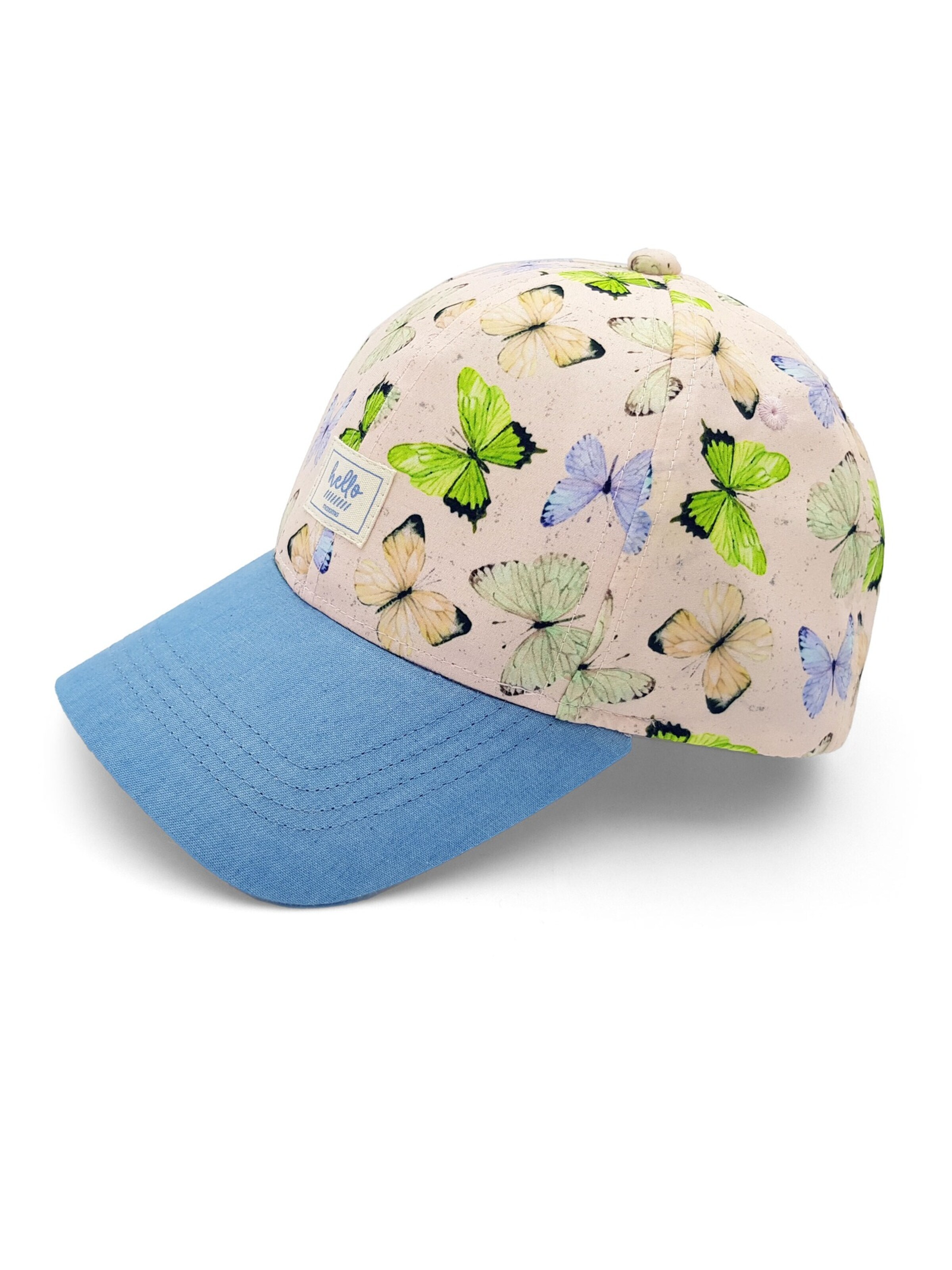 MAXIMO Hat 'KIDS GIRL-Cap Schmetterlinge Klettverschluß' in Blue: front