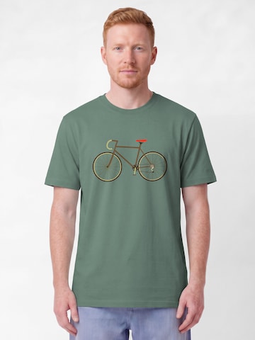 T-Shirt 'Fahrrad' Watapparel en vert : devant