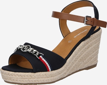 TOM TAILOR Sandals in Blue: front