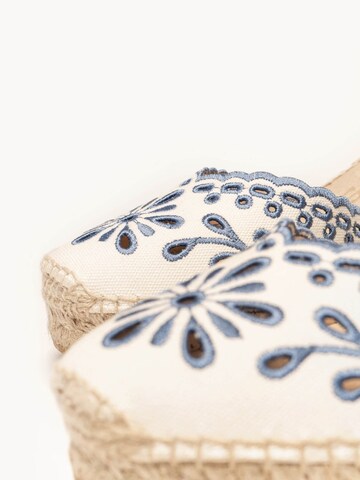 Sandalo 'Alpargata Cuña 7 cm' di Alhamas in blu
