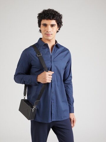 INDICODE JEANS Regular Fit Hemd 'Killian' in Blau: Vorderseite