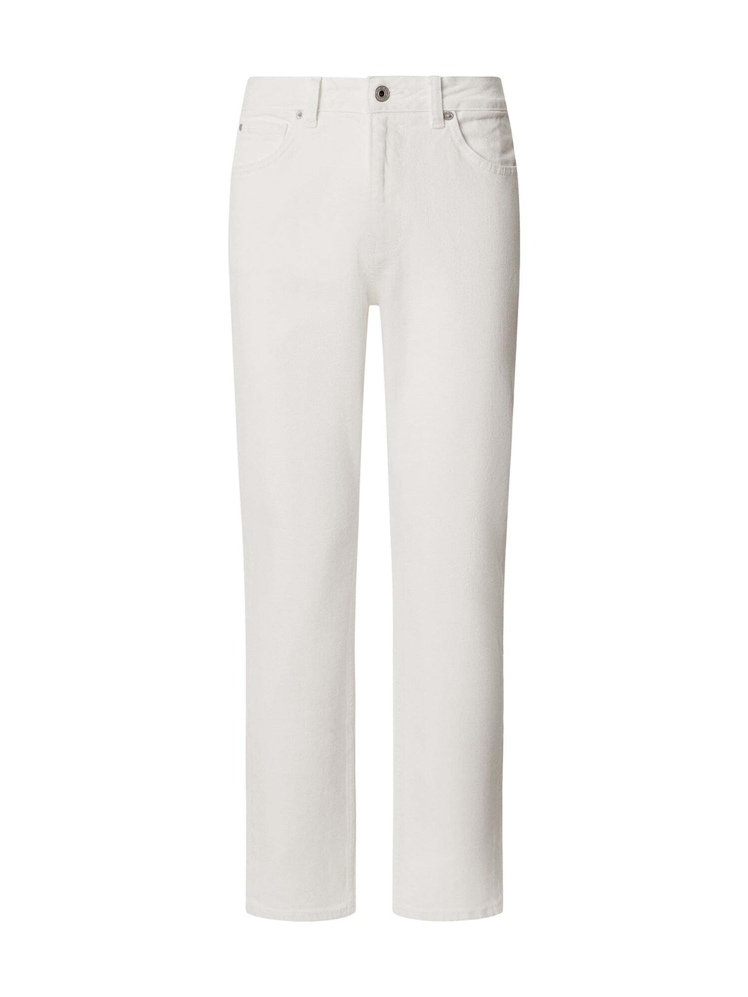 Pepe Jeans Tapered Jeans in Wit: voorkant