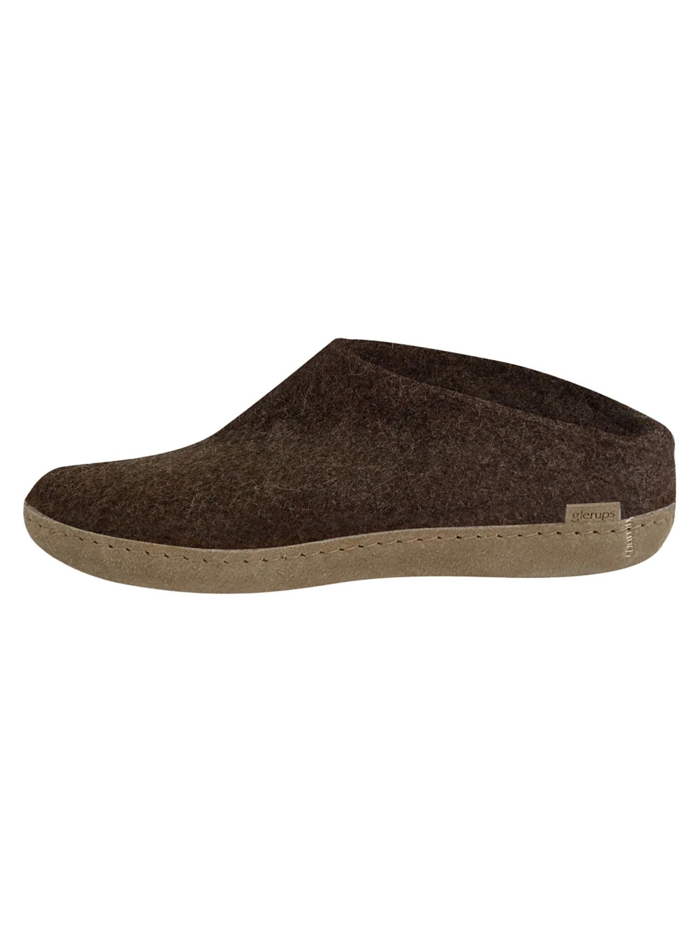 Glerups Slippers 'Honey' in Brown: front