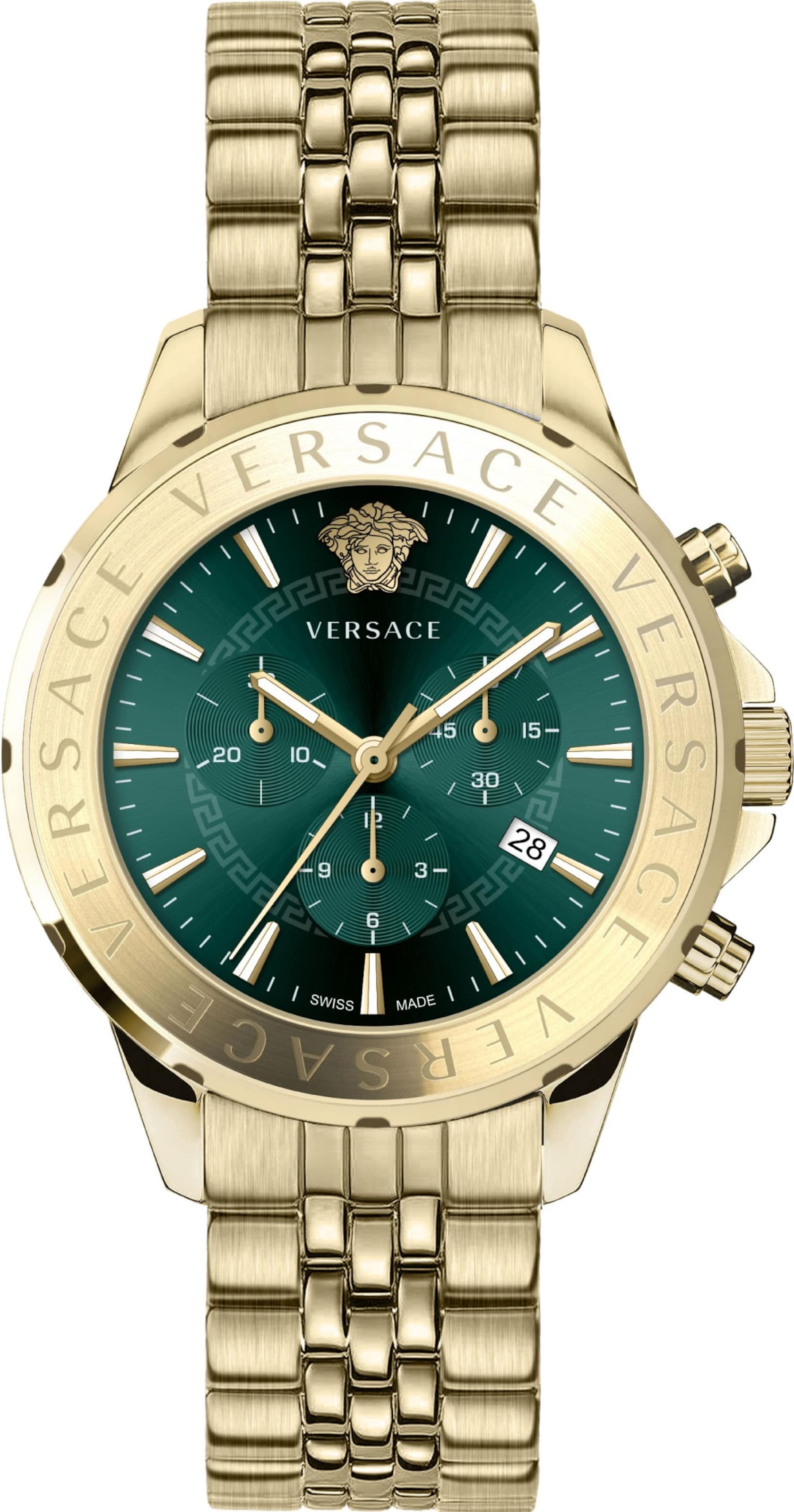 VERSACE Analoguhr in Gold: Vorderseite