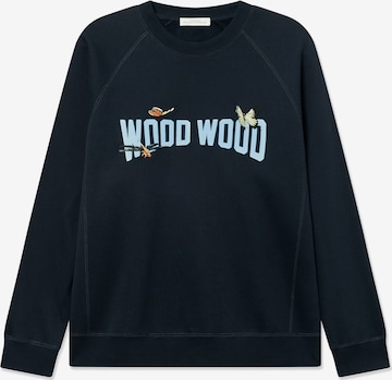 WOOD WOODSweater majica 'WWHester' - plava boja: prednji dio