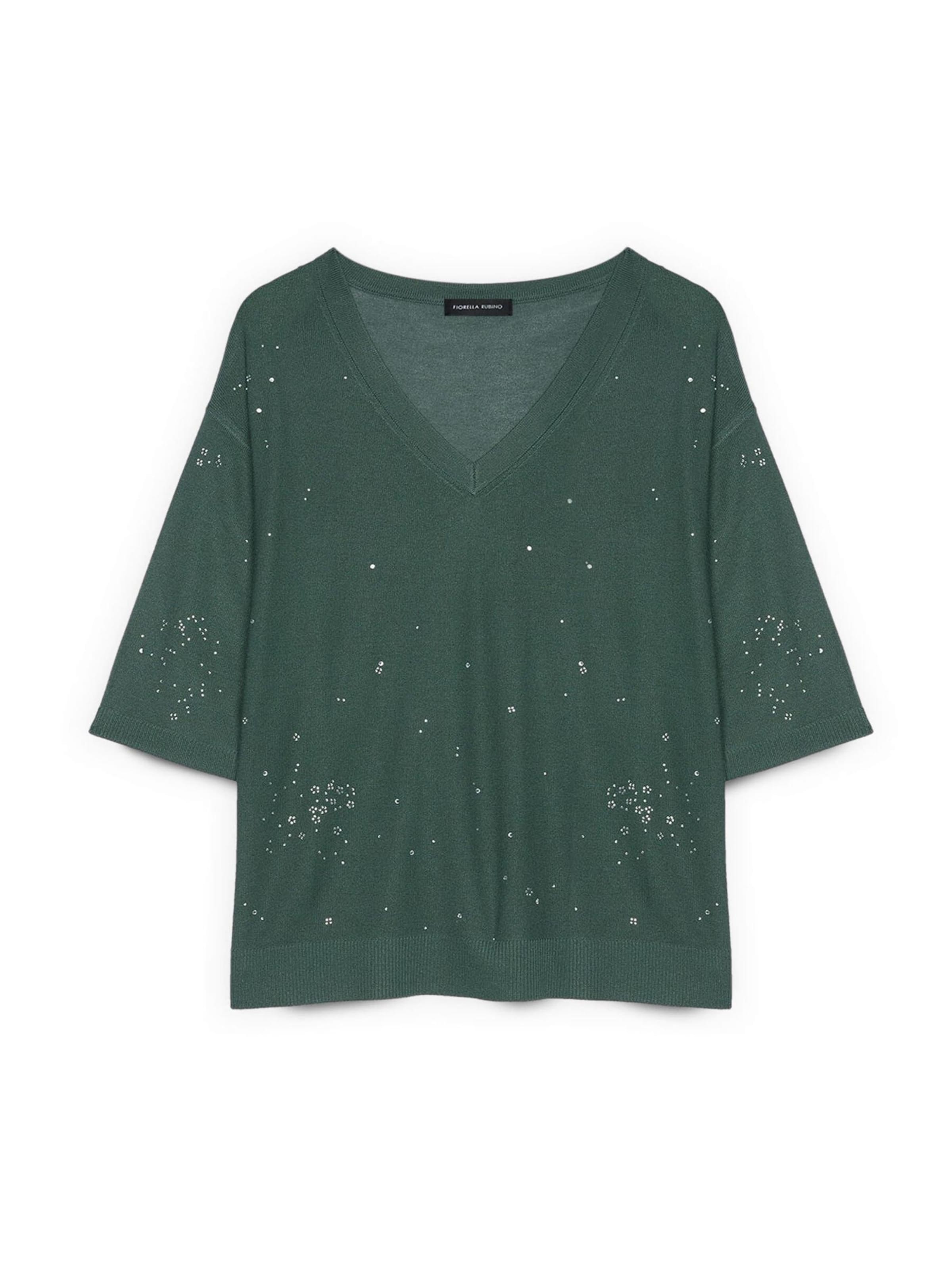 Fiorella Rubino Trui in Groen: voorkant