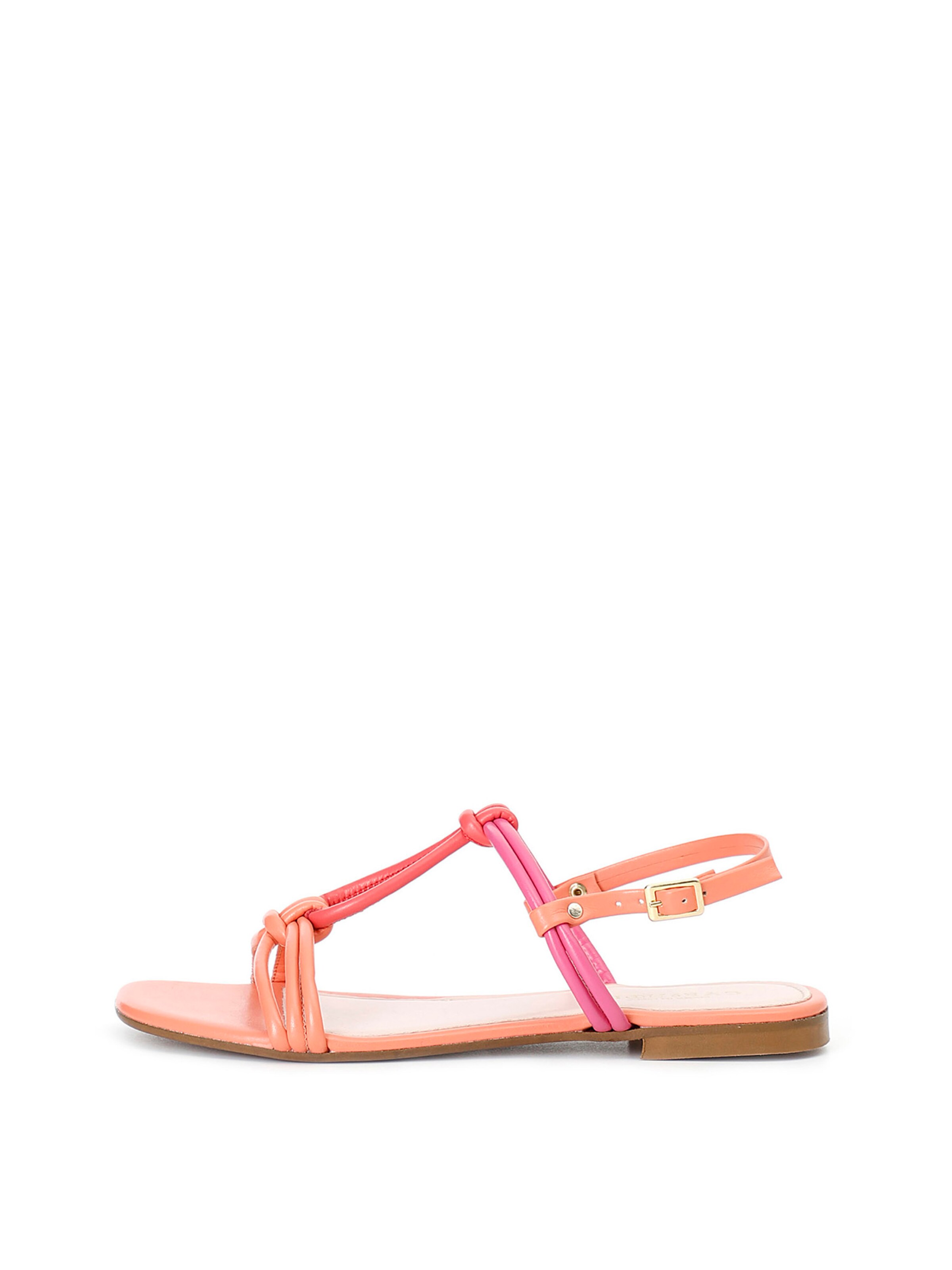 CAFè NOIR Sandalen met riem in Roze: voorkant