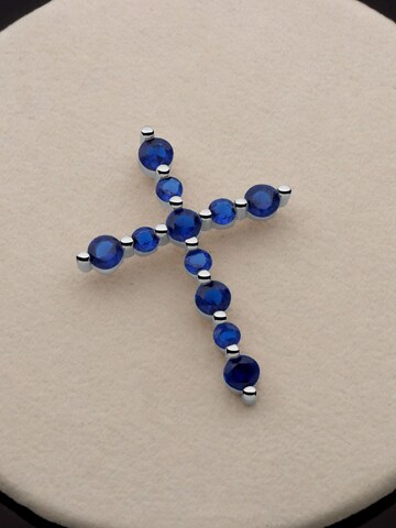 Tony Fein Pendant 'Kreuz' in Blue