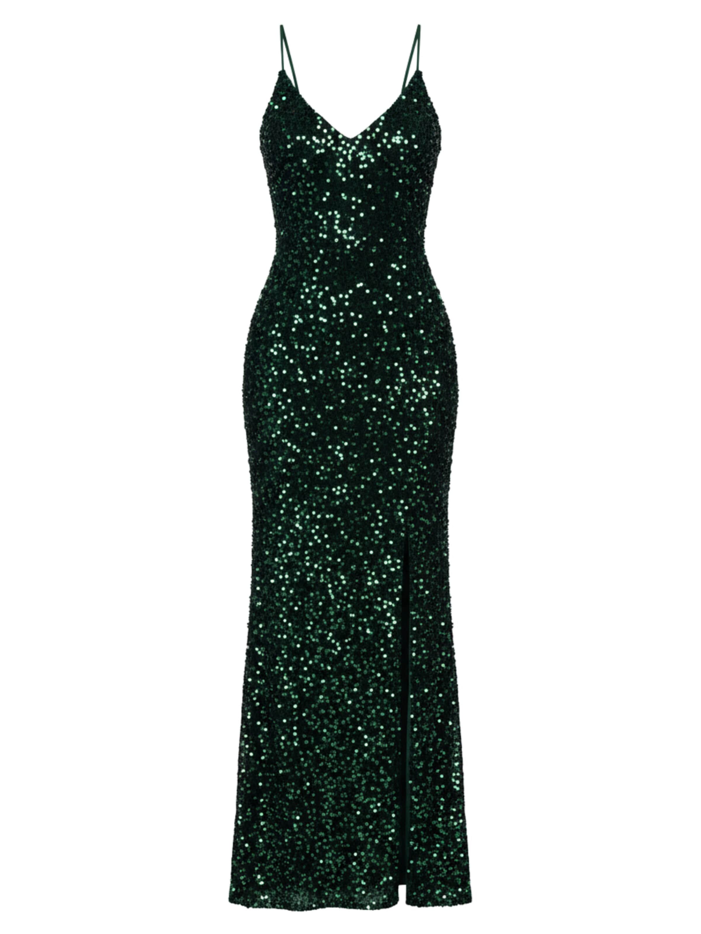 Ombre Abendkleid‌‌‌ in 36 in dunkelgrün, Produktansicht