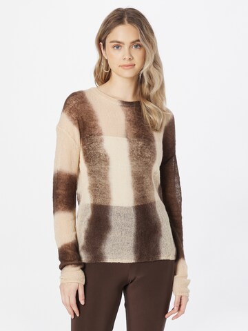 WEEKDAY Sweter 'Tina' w kolorze brązowy: przód