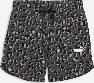 PUMA Sportbroek 'ESS+' in de kleur Antraciet / Stone grey / Zwart / Wit, Productweergave
