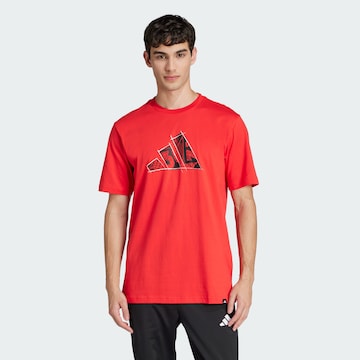 T-Shirt fonctionnel ADIDAS SPORTSWEAR en rouge : devant