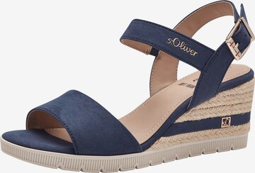 s.Oliver Sandals in Blue: front