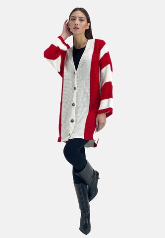 Cardigan Elara en rouge : devant