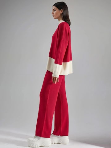Pantalons de tailleur My fashion en rouge