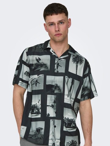 Only & Sons Regular fit Overhemd 'ONSNano' in Zwart