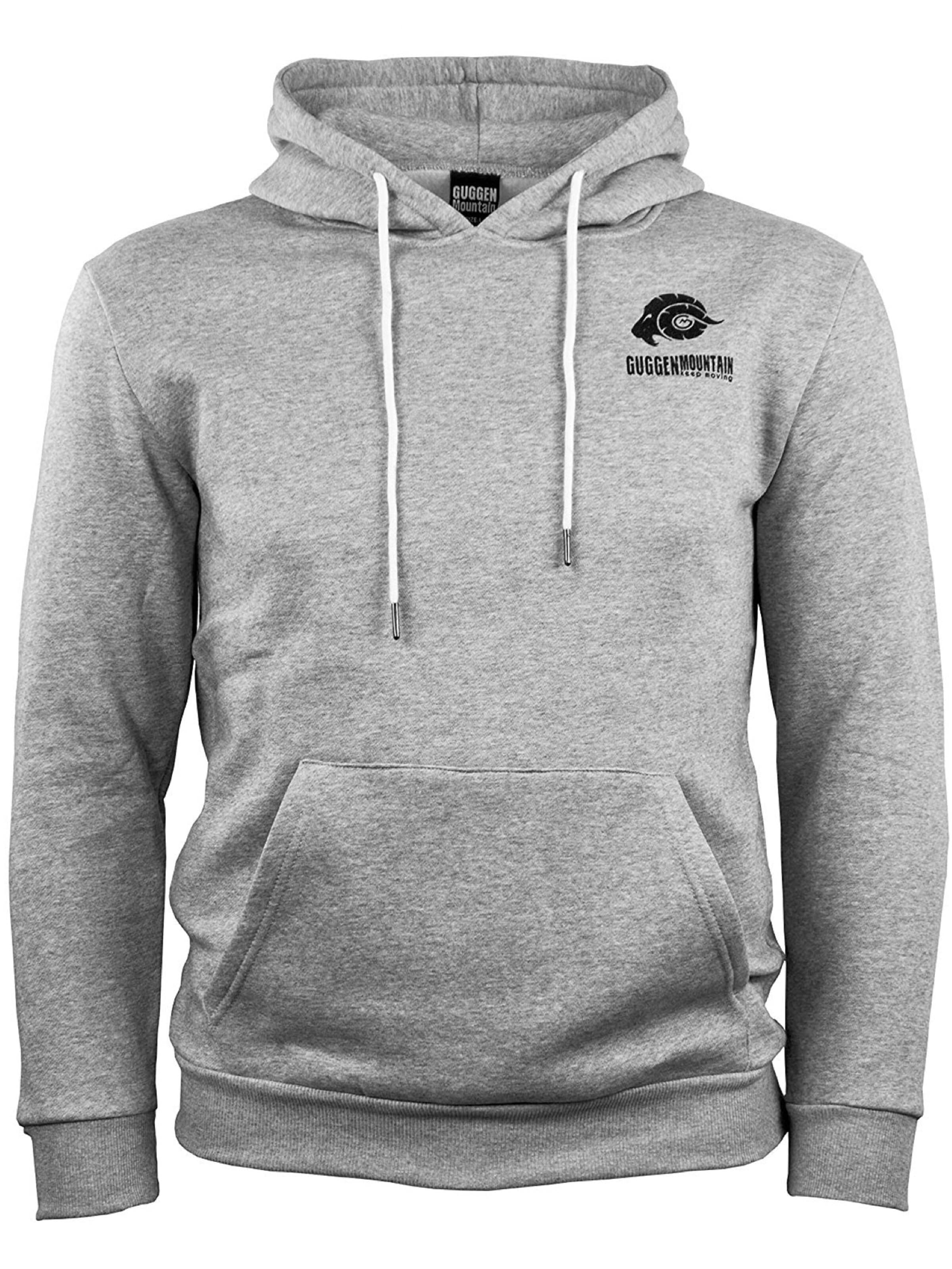 Guggen Mountain Sweatshirt 'Kapuzenpullover H02 Fleece Hoodie'‌‌‌‌‌ in Grau: Vorderseite