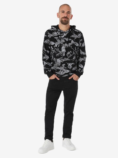 Colin's Sweat-shirt en noir / blanc, Vue avec produit
